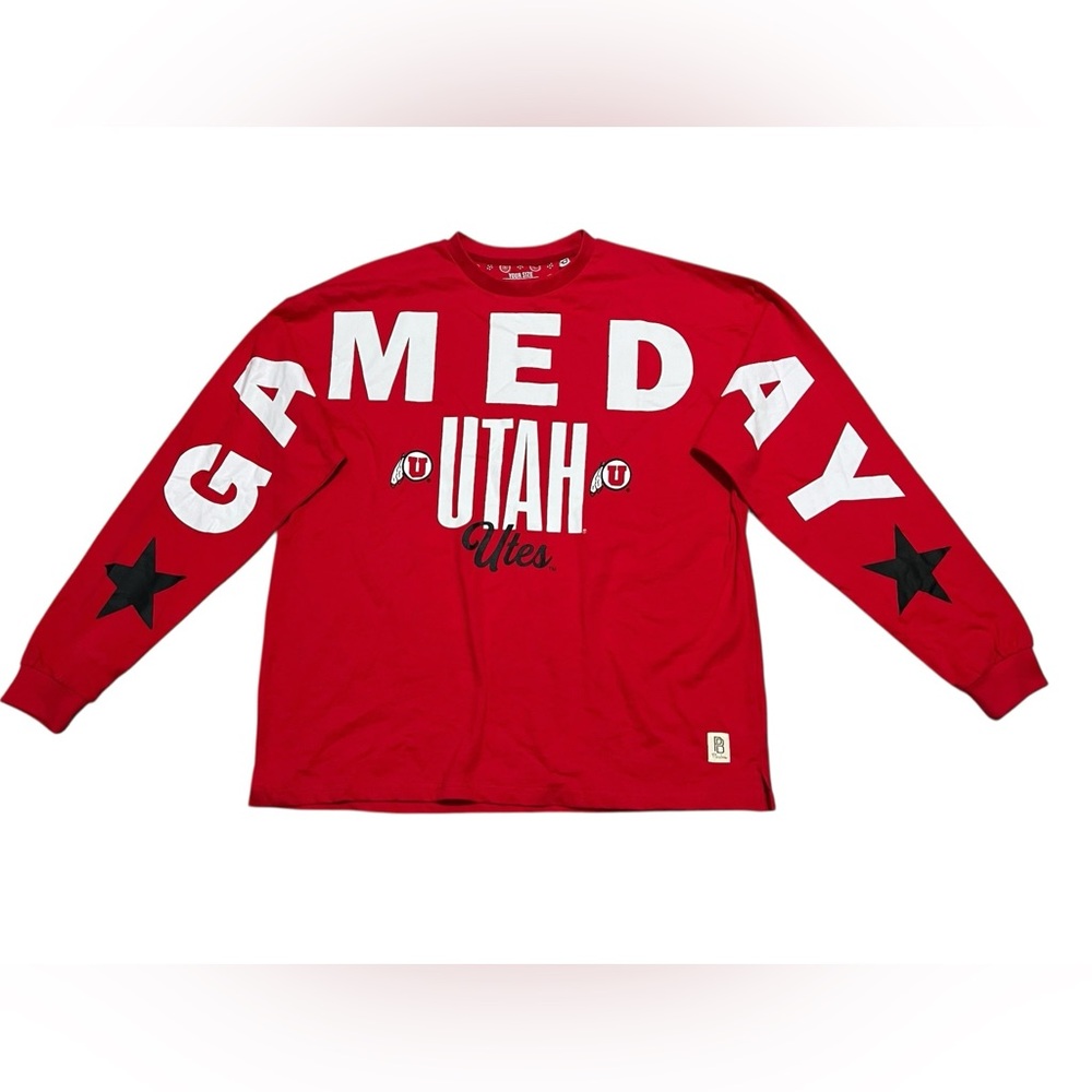 Pressbox Women's Utah Utes Red One Size Long Sleeve T-Shirt college